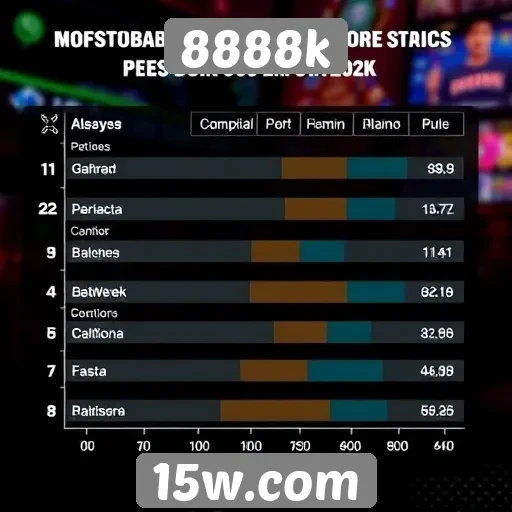 Estatísticas de jogadores ativos no 8888k em 2025